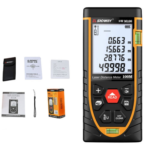 Máy đo khoảng cách laser SNDWAY SW-M100 đo xa 100m